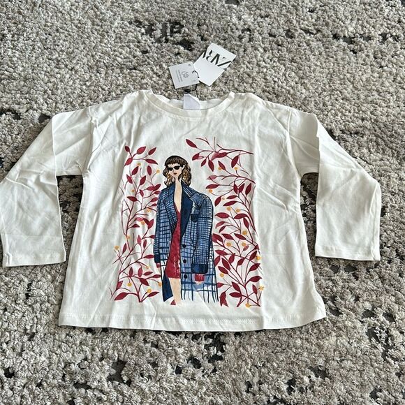 ZARA Kids | White | GIRL T-SHIRT - Picture 5 of 5